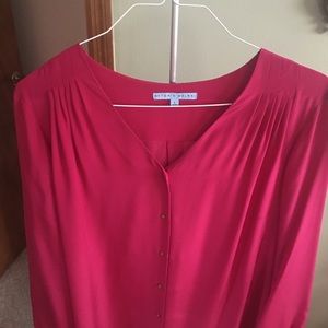 Beautiful silk cranberry colored blouse